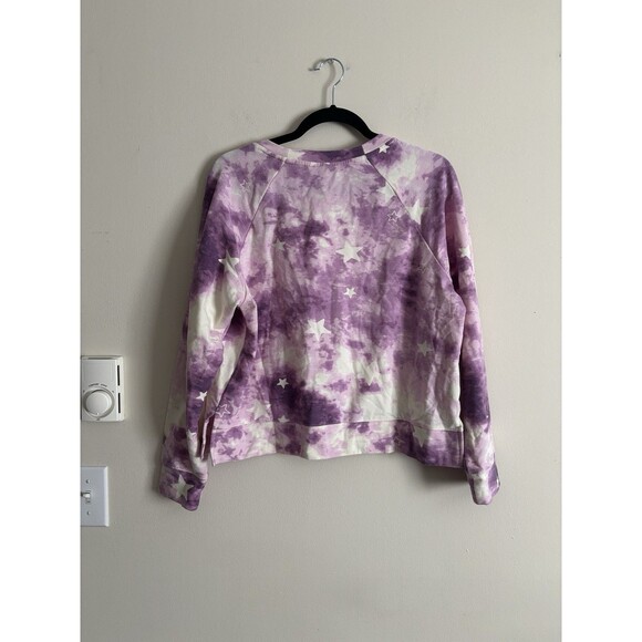 Wildfox Sweatshirt Crewneck‎ Pullover Womens Medium Stars Tie Dye Cotton - Picture 7 of 7